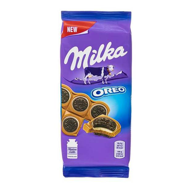 Шоколад Milka молочный с печеньем Oreo 92 г