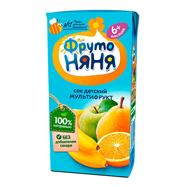 

Сок детский ФрутоНяня Мультифрукт с 6 месяцев 0,2 л
