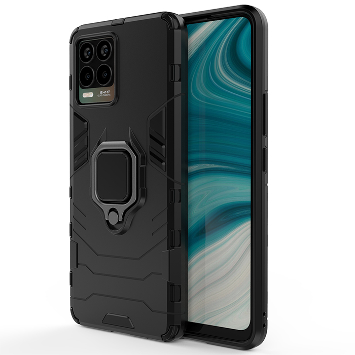 

Чехол противоударный с кольцом Panther Case для Realme 8 Pro, Черный