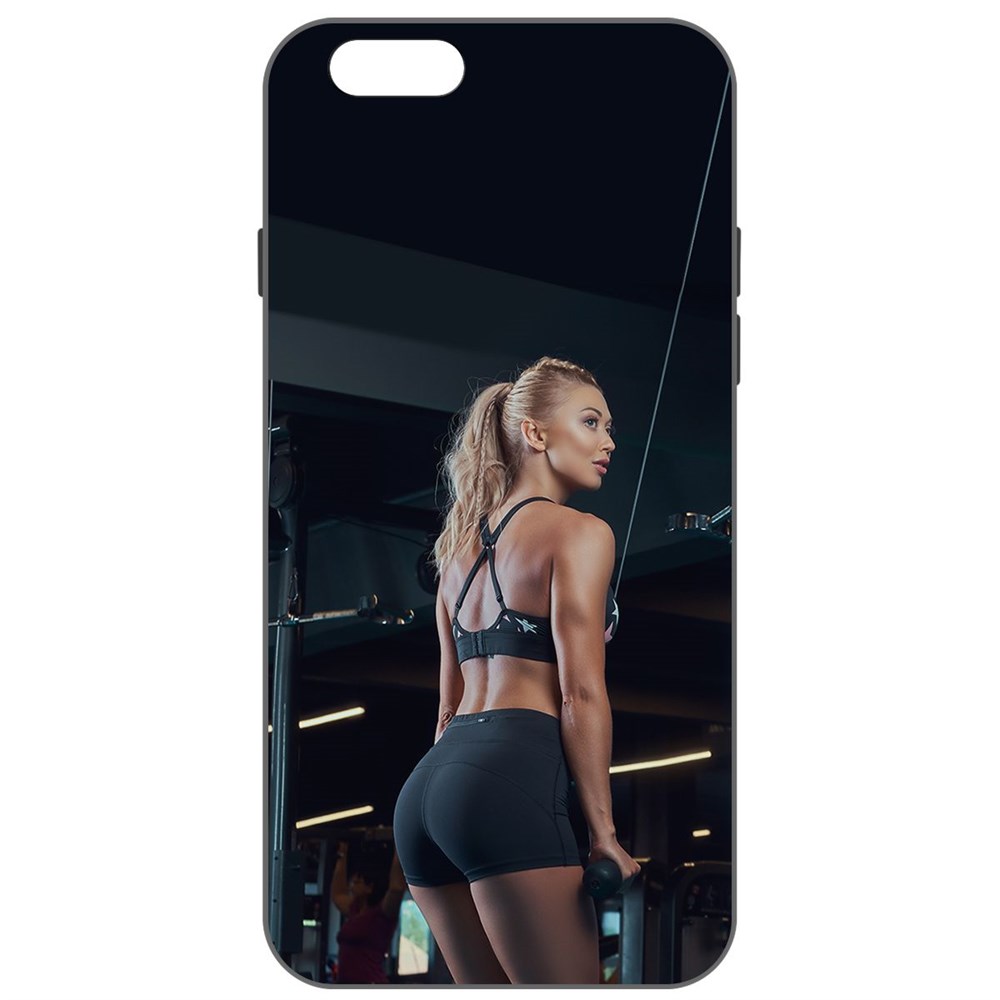 

Чехол-накладка Krutoff Soft Case Шорты женские для iPhone 6/6s черный