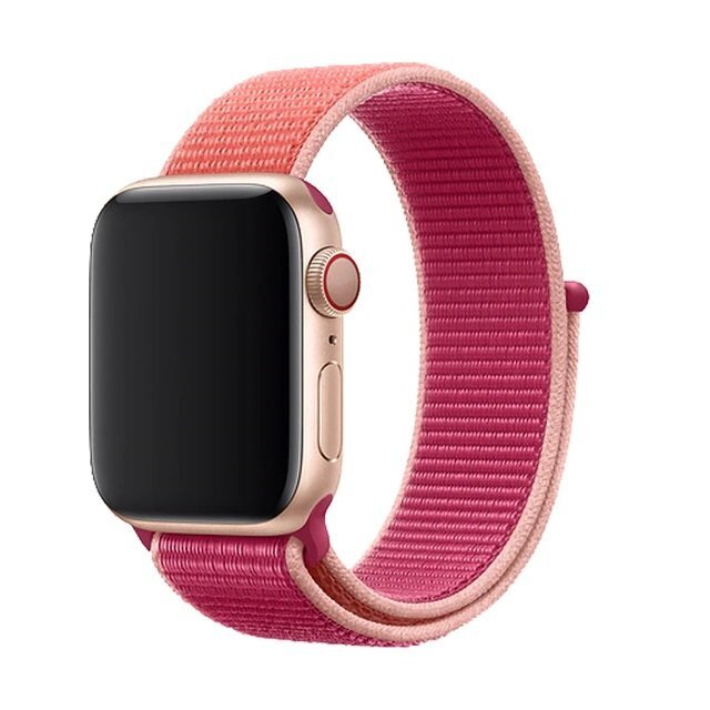 

Ремешок нейлоновый для Apple Watch 38/40мм (44), гранатовый, на липучке