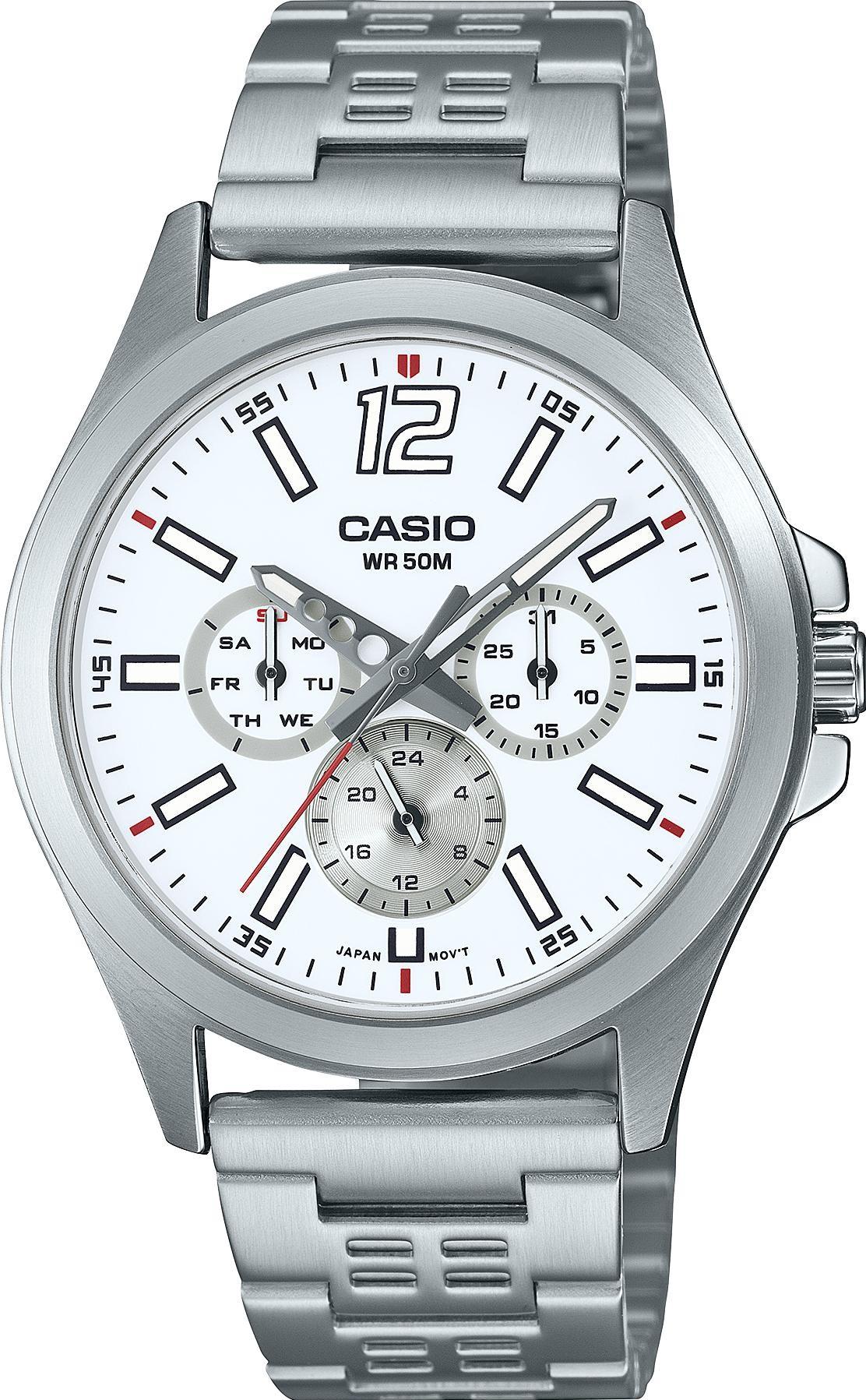 Мужские наручные часы Casio серии MTP с моделью E350D-7B.