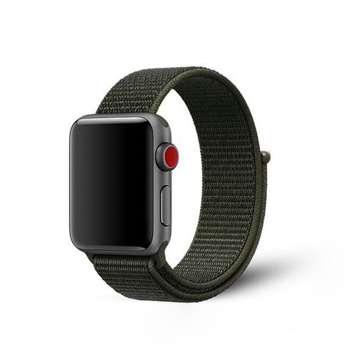 

Ремешок нейлоновый для Apple Watch 38/40мм (4), армейский зеленый, на липучке