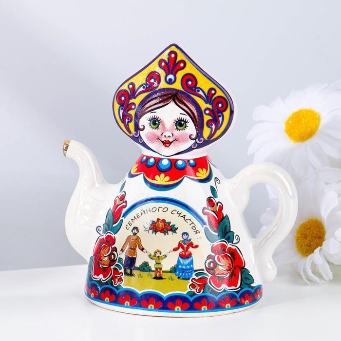 

Колокольчик Кукла на чайнике, 10 см, микс