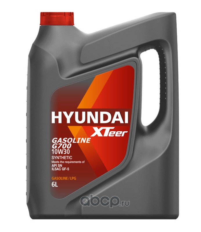 фото Масло моторное hyundai xteer gasoline g700 10w30 sn, 6 л