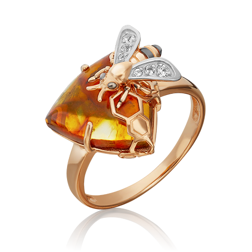 

Кольцо из золота р. 18 PLATINA jewelry 01-5456-00-733-1110-57_p, топаз\янтарь, 01-5456-00-733-1110-57_p