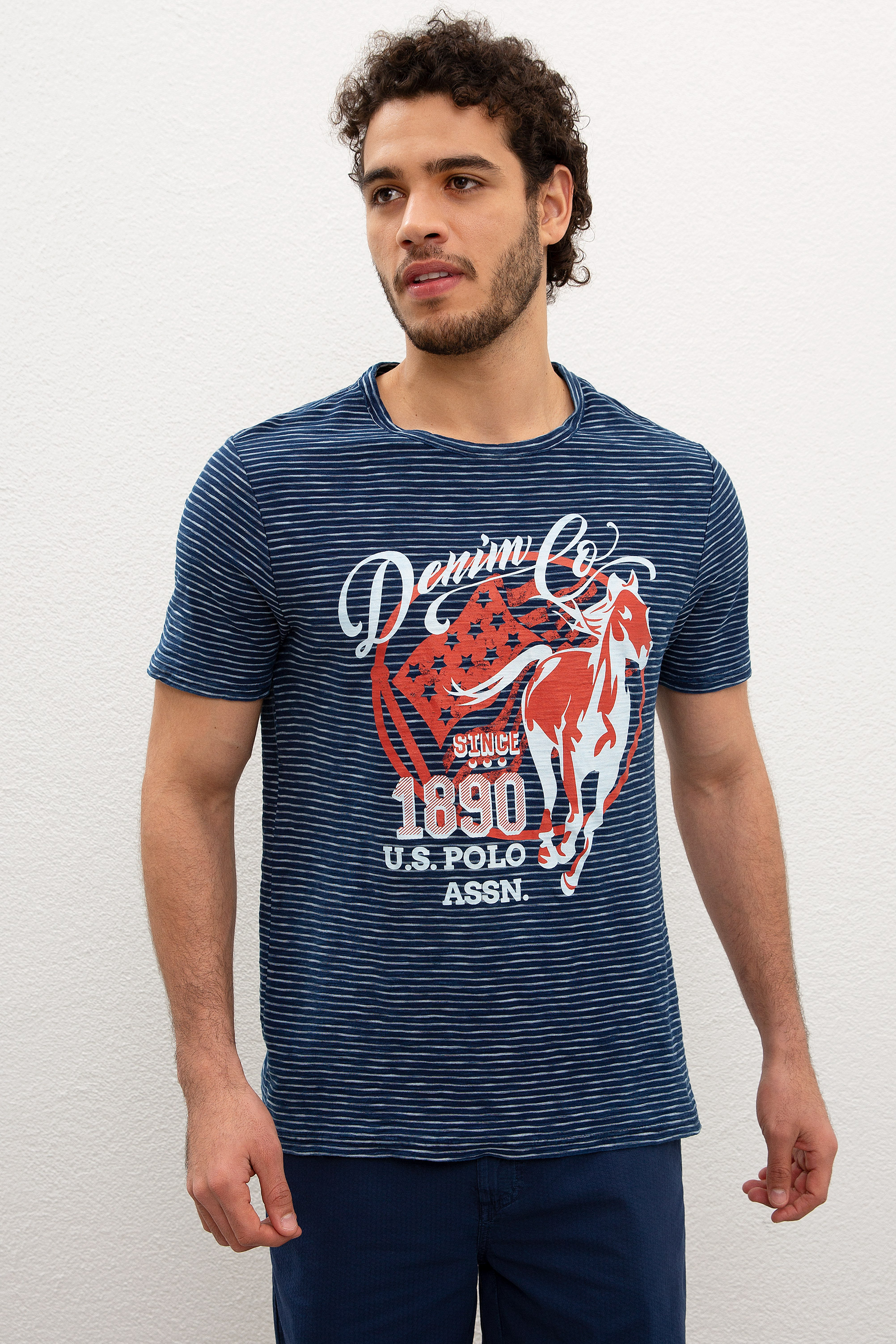 

Футболка мужская U.S. POLO Assn. G081SZ0110SINTARM синяя XL, G081SZ0110SINTARM