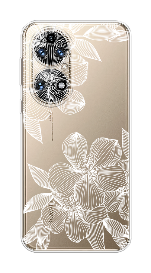 

Чехол на Huawei P50 "Крокус", Белый;прозрачный, 6104950-1