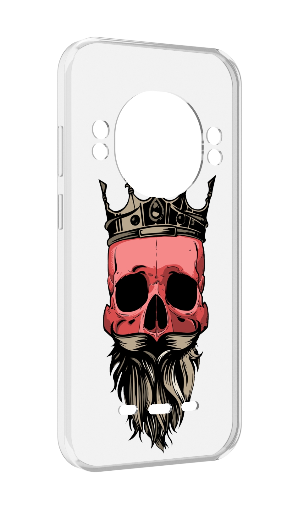

Чехол Mypads Бородатый Красный Череп Мужской для Ulefone Power Armor 16 Pro, Прозрачный, Tocco