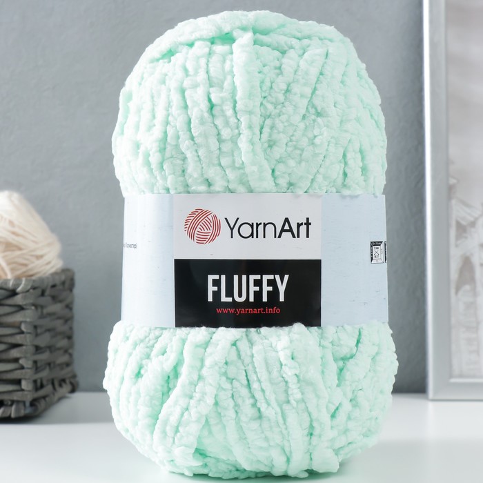 

Пряжа Fluffy 100% микрополиэстер 70м/150гр (712 мята), Зеленый