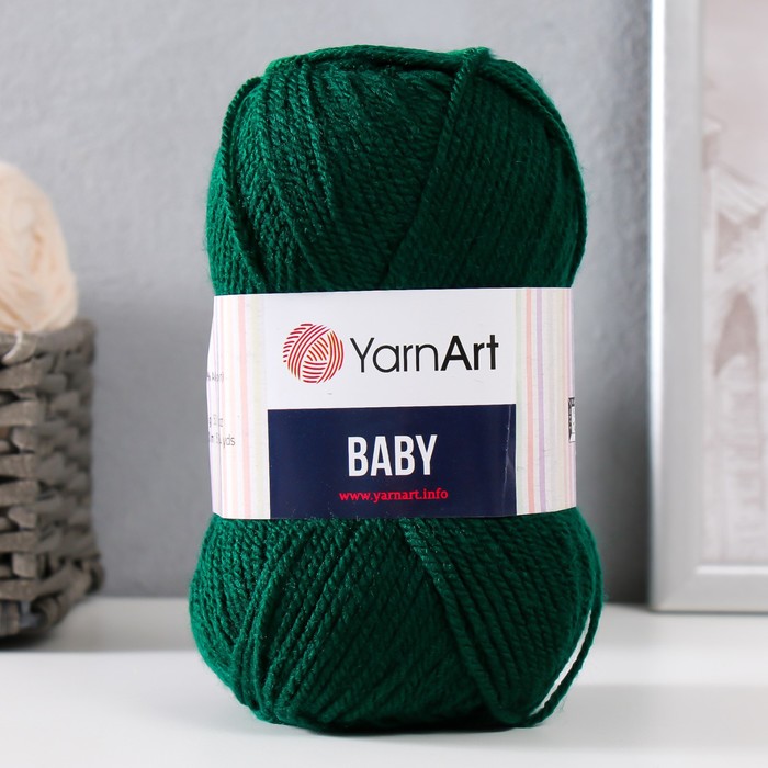 

Пряжа Baby 100% акрил 150м/50гр (590 темн.зеленый) (5 шт)