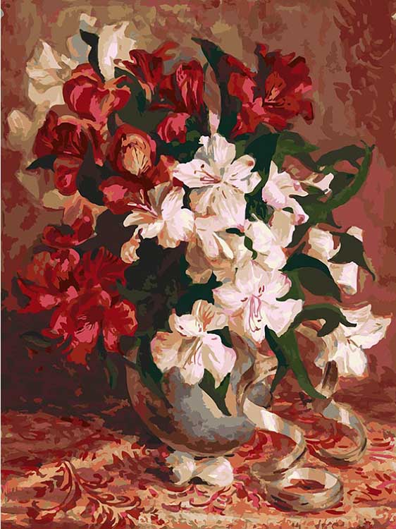 

Картина по номерам Белоснежка Альстромерия, 30x40, Альстромерия