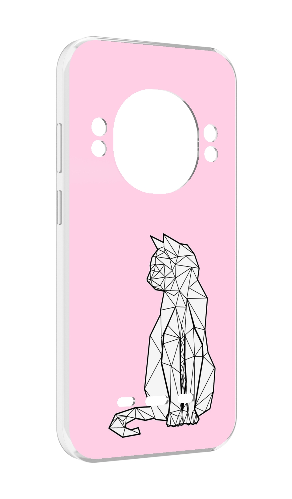 

Чехол Mypads Белый Котик С Гранями для Ulefone Power Armor 16 Pro, Прозрачный, Tocco