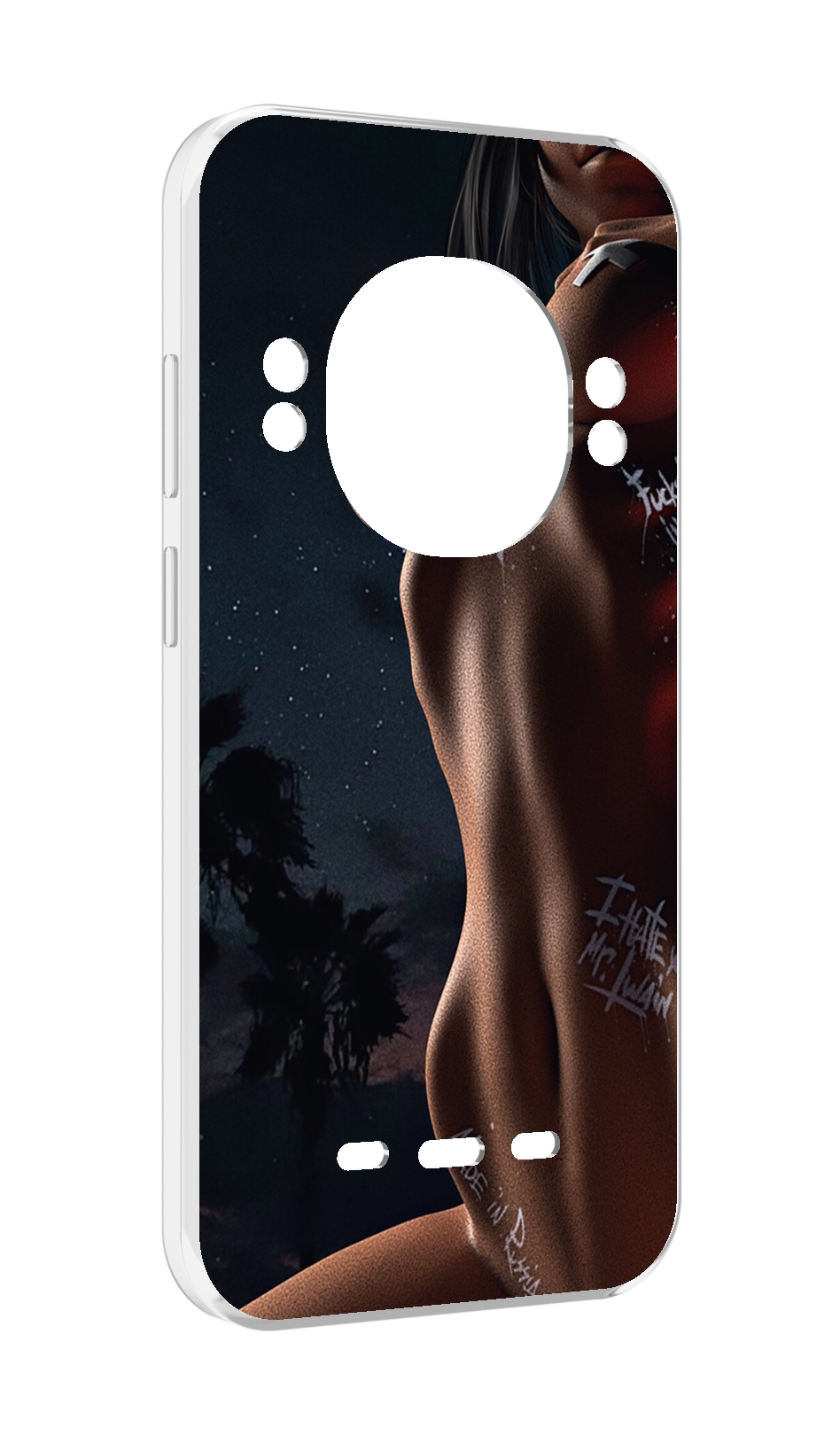 

Чехол Mypads Белые-Татуировки-На-Теле для Ulefone Power Armor 16 Pro, Прозрачный, Tocco