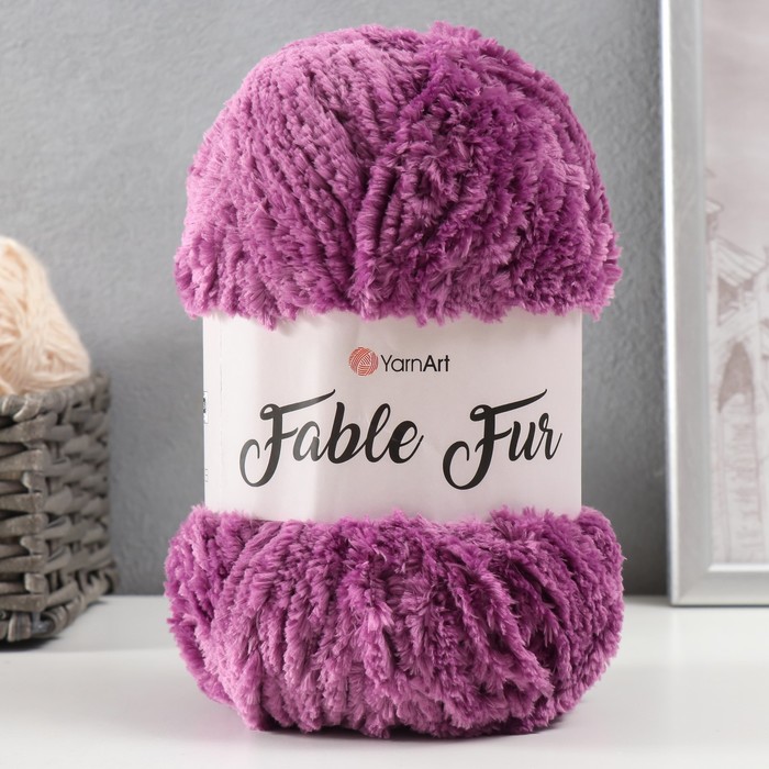 

Пряжа Fable Fur 100% микрополиэстер 100м/100гр (979 лиловый), Фиолетовый