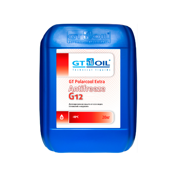 фото Антифриз gt oil polarcool extra (g12) 20л красный