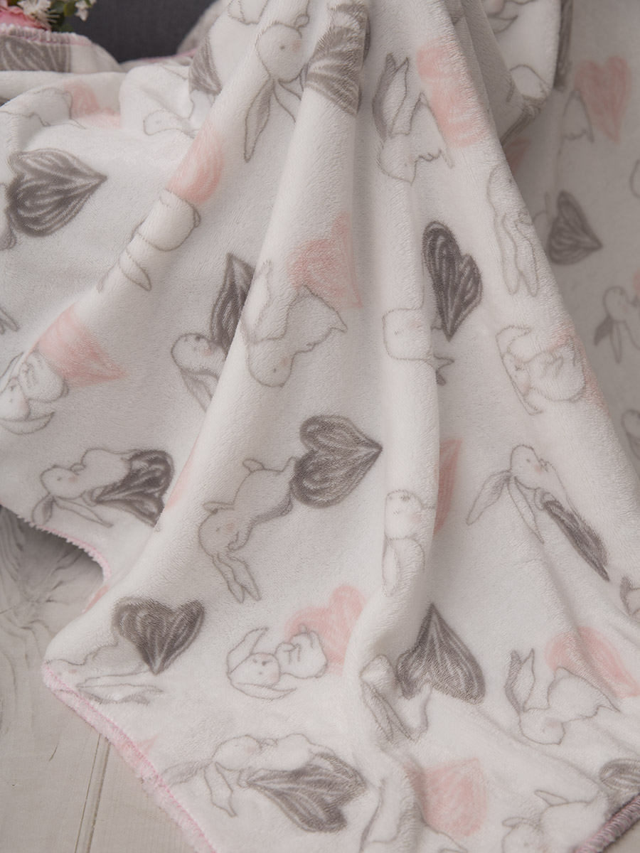Плед детский в кроватку Baby Nice для новорожденных и малышей 100х140 см. одеяло детское тексторг байковое 100х140 см обз 20 розовый