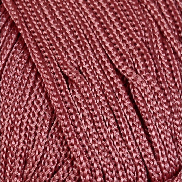 

Пряжа Macrame Макраме 100% полиэстер 130м/90гр (141 брусника), Бордовый, макраме
