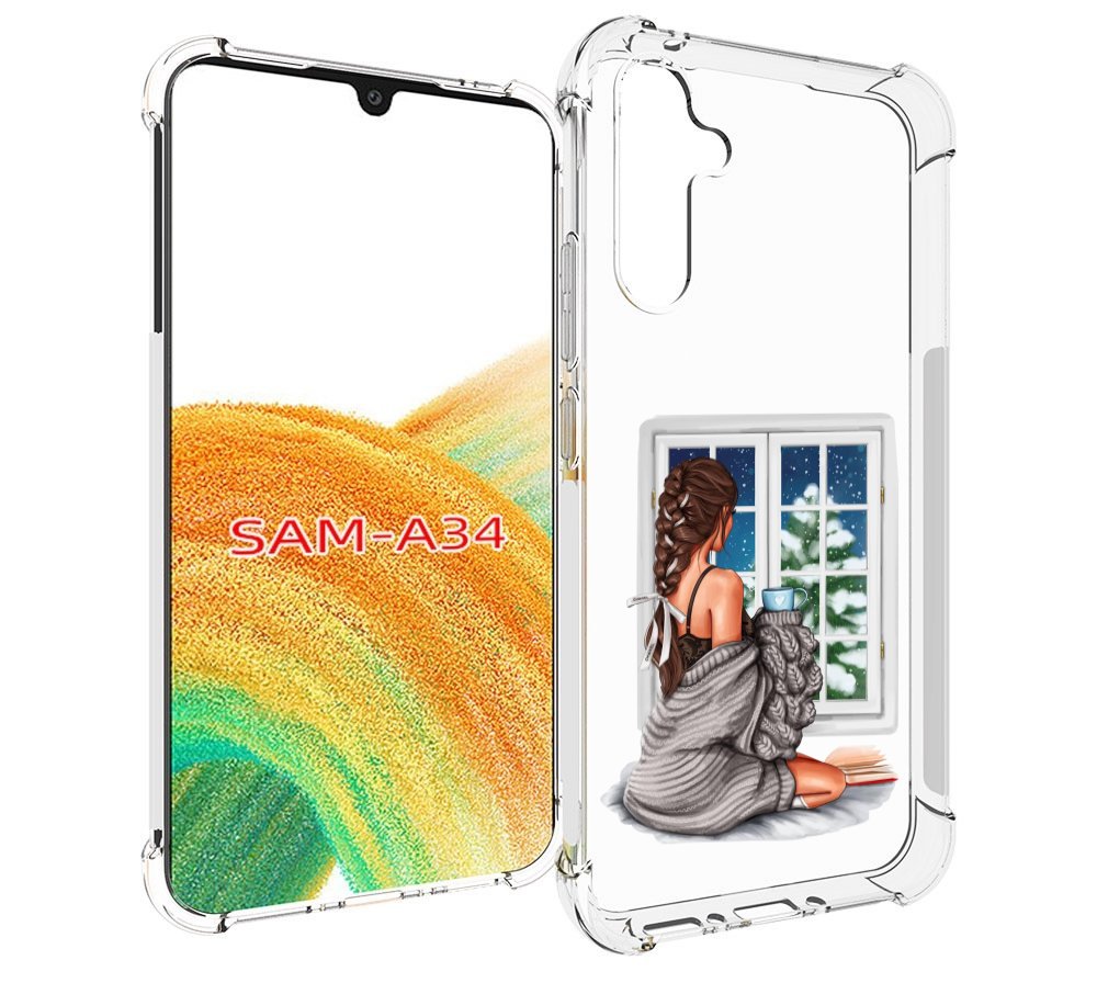 

Чехол MyPads уютное-зимнее-окно женский для Samsung Galaxy A34, Tocco