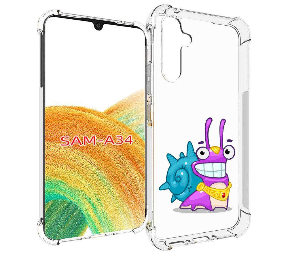 

Чехол MyPads улитка-принц для Samsung Galaxy A34, Tocco