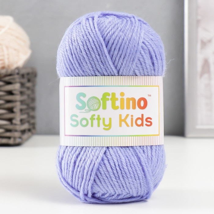 

Пряжа 100% акрил Softy Kids 90м ±5м 50 гр цвет 23 глициния (2 шт), Фиолетовый