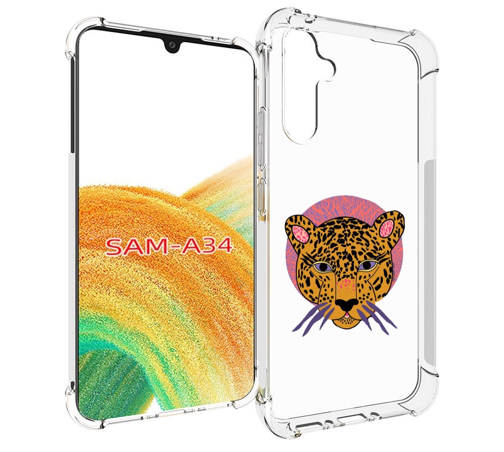 

Чехол MyPads тигр-в-кругу для Samsung Galaxy A34, Tocco
