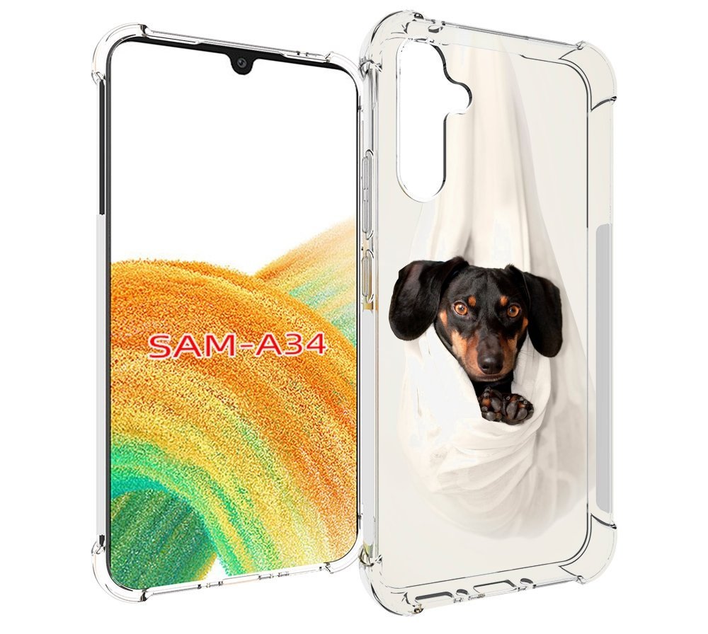 

Чехол MyPads такса собака для Samsung Galaxy A34, Tocco