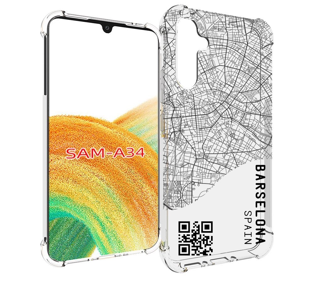 

Чехол MyPads схема-барселона для Samsung Galaxy A34, Tocco