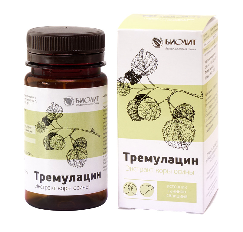 

Экстракт коры осины Биолит Тремулацин, 75 мл, 11107
