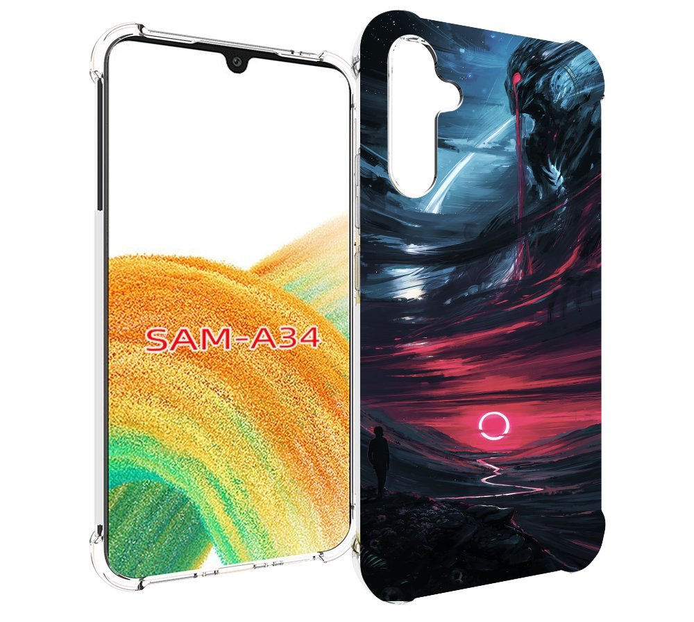 

Чехол MyPads страшный мир для Samsung Galaxy A34, Tocco