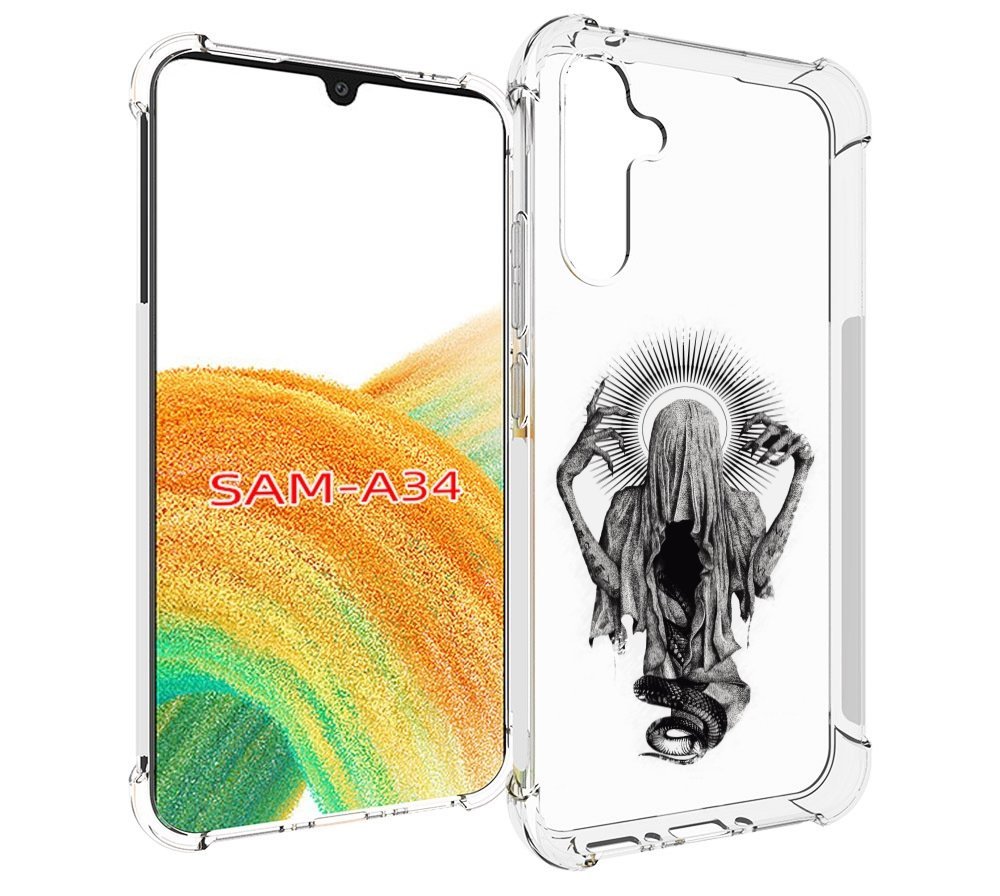 

Чехол MyPads страшная змея в мантии для Samsung Galaxy A34, Tocco