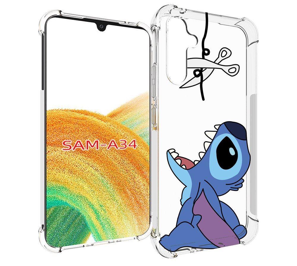 

Чехол MyPads стич-с-ножницами для Samsung Galaxy A34, Tocco