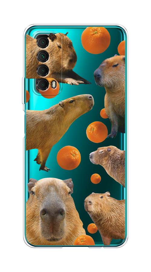 

Чехол на Huawei P Smart 2021 "Капибара и апельсины", Бежевый;оранжевый, 6104750-1