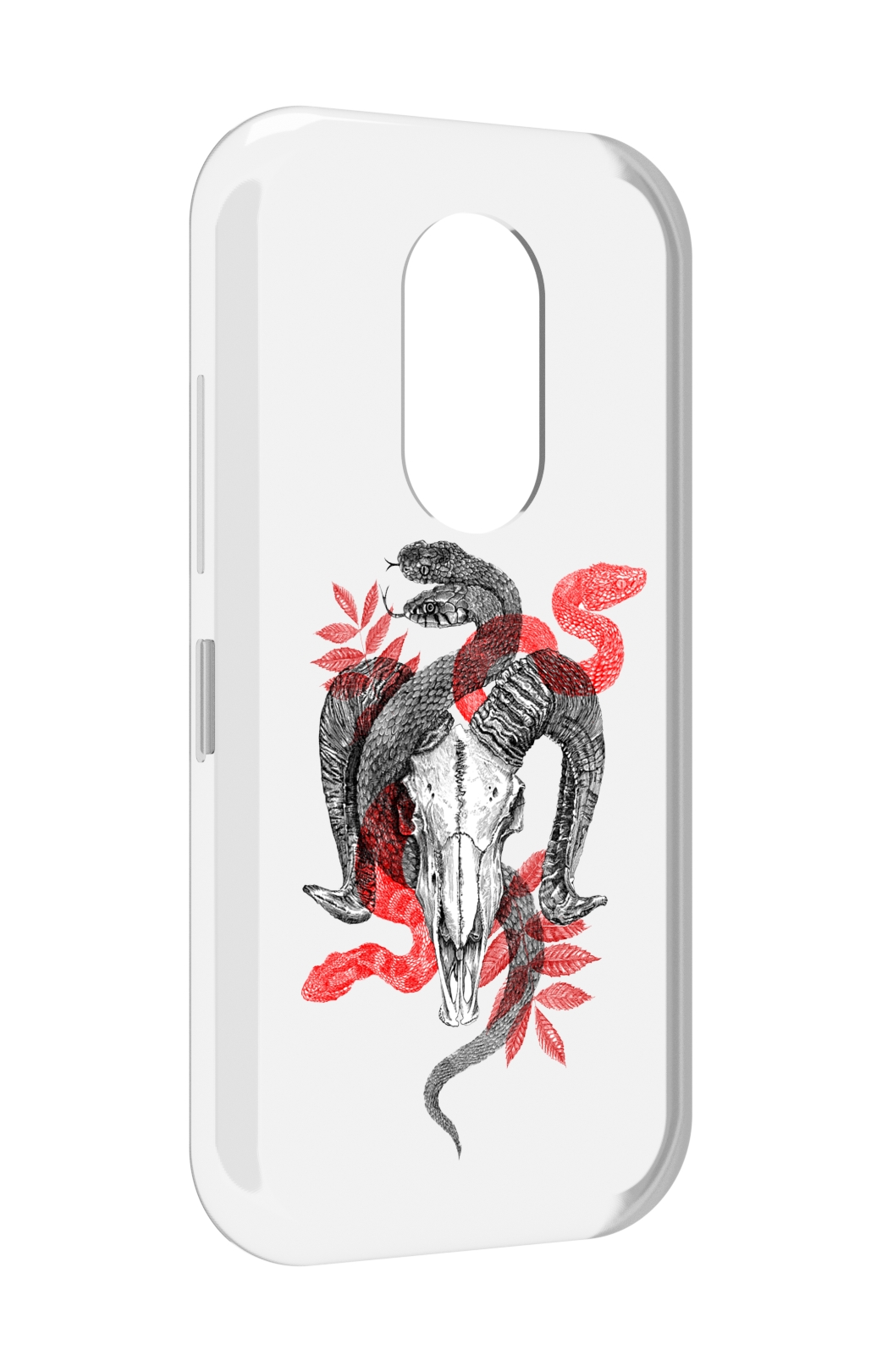 

Чехол MyPads змея в черепе рисунок для Doogee S61 / S61 Pro, Прозрачный, Tocco