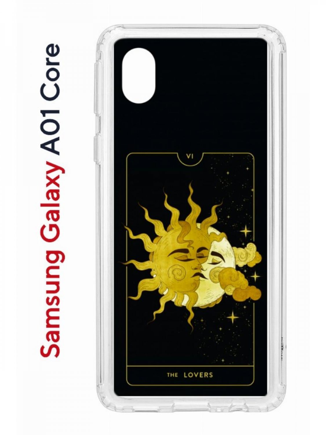 Чехол на Samsung A01 Core с принтом Kruche Print Tarot Lovers, противоударный бампер