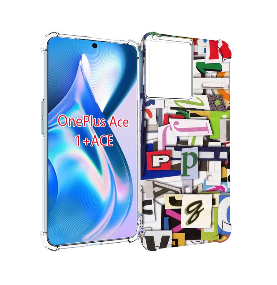 

Чехол MyPads ломанные-буквы для OnePlus Ace, Прозрачный, Tocco