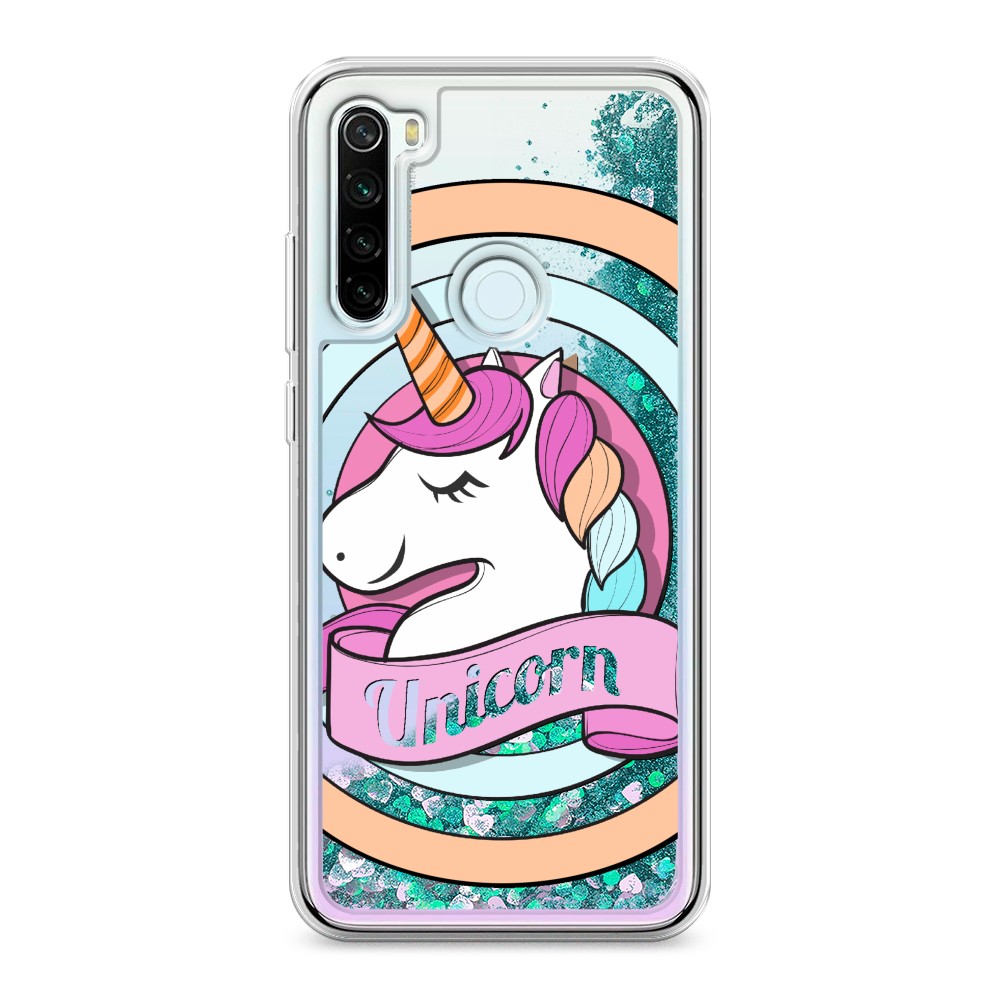 

Жидкий чехол с блестками "Unicorn зефирный" на Xiaomi Redmi Note 8T