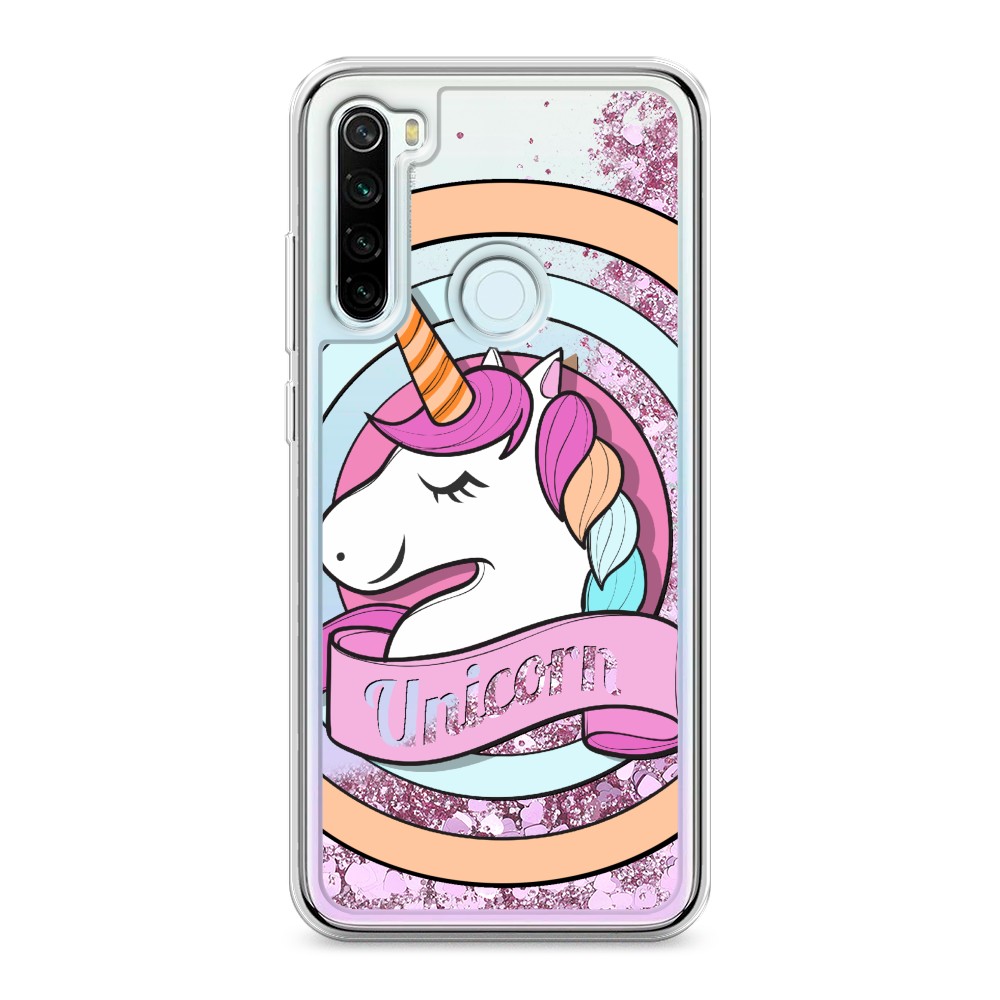 

Жидкий чехол с блестками "Unicorn зефирный" на Xiaomi Redmi Note 8T