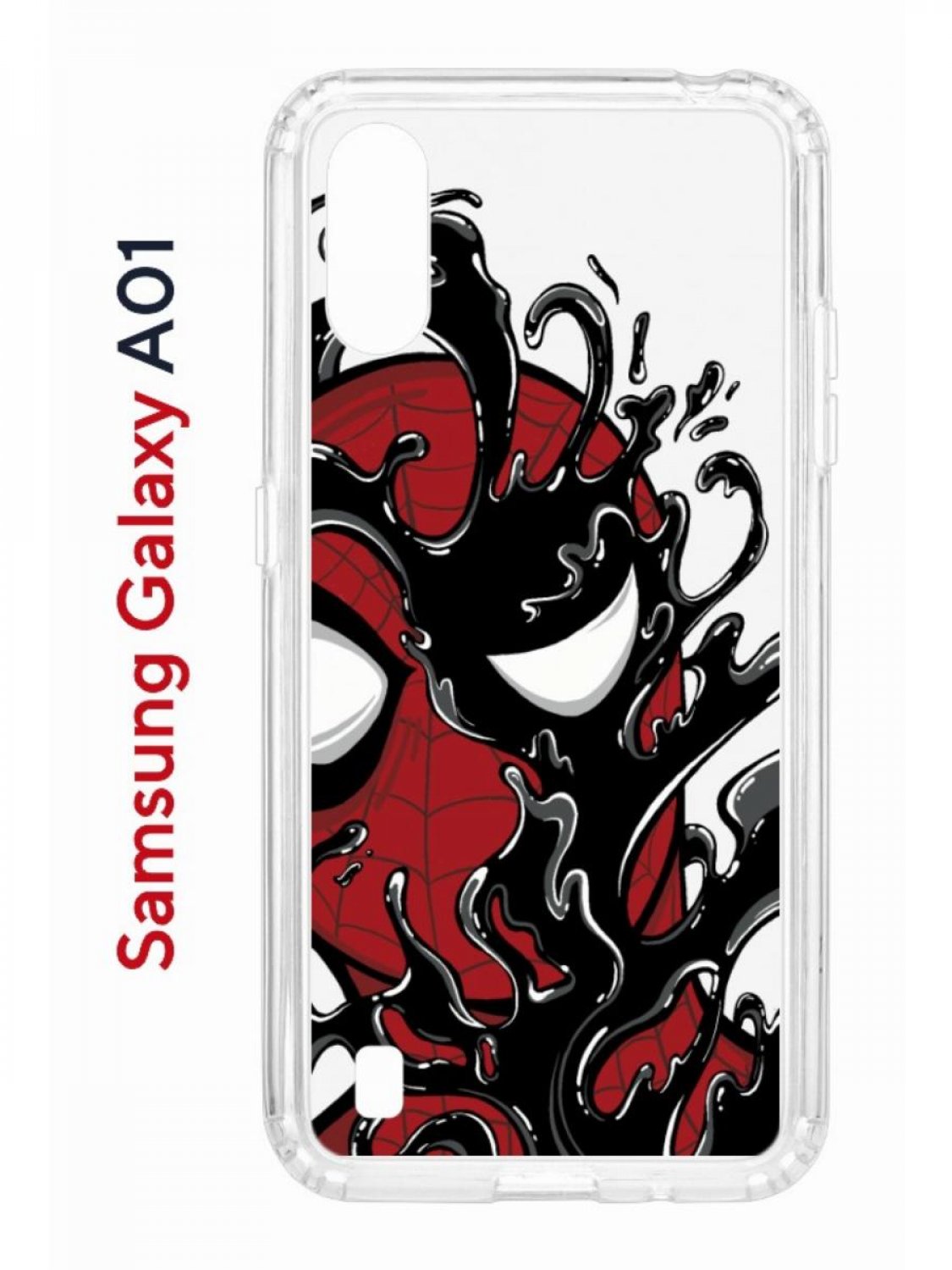 фото Чехол на samsung galaxy a01/a015 kruche print spider-man-venom, противоударный бампер кruче