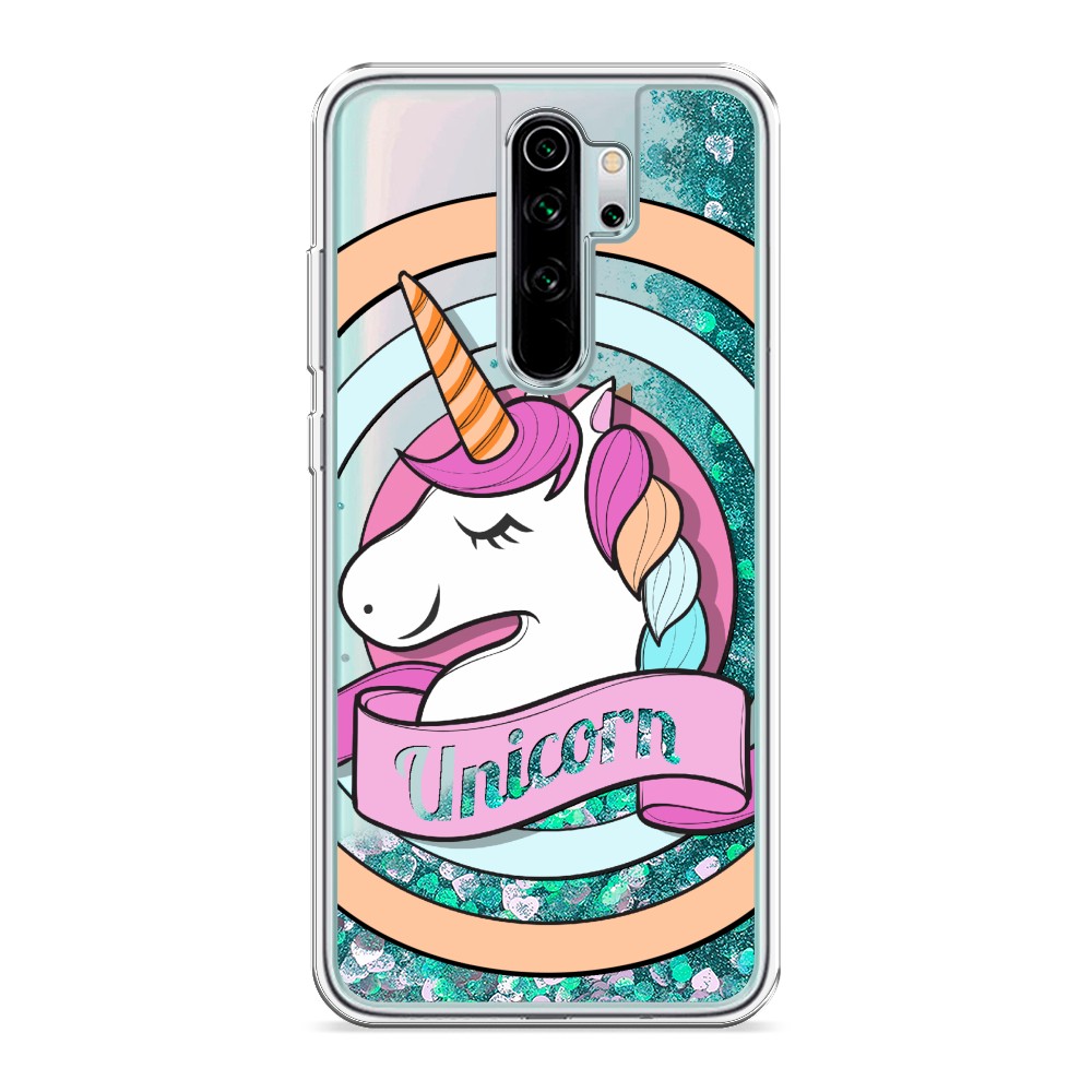 

Жидкий чехол с блестками "Unicorn зефирный" на Xiaomi Redmi Note 8 Pro, 36695-1