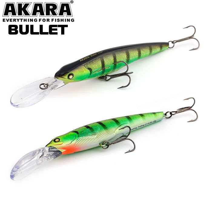 

Воблер Akara Bullet 115F 16 гр 4/7 oz 4,5 in A132, Разноцветный, Bullet