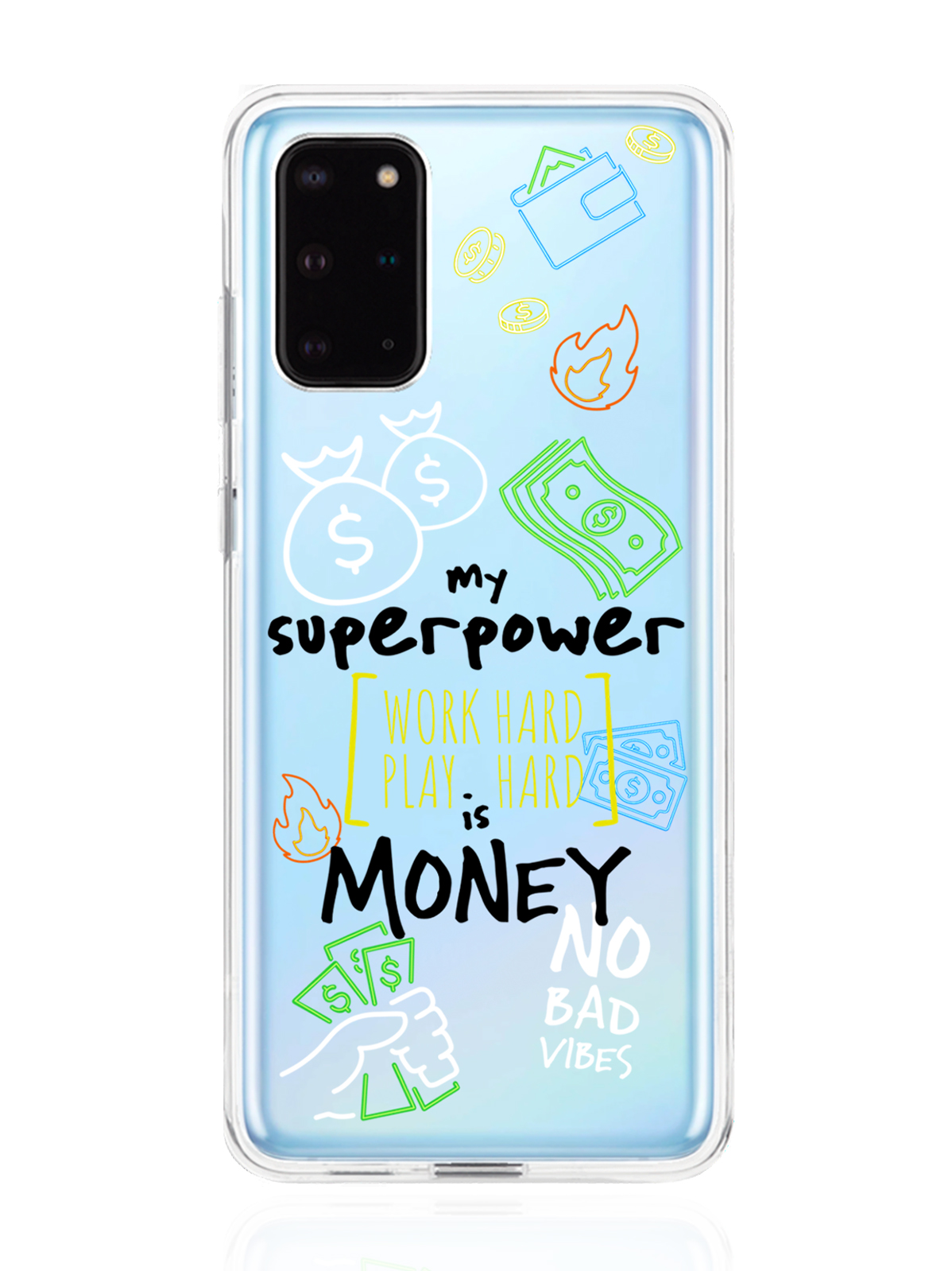 

Чехол MustHaveCase для Samsung Galaxy S20+ My Superpower is Money прозрачный, Samsung Galaxy S20+ My Superpower is Money+