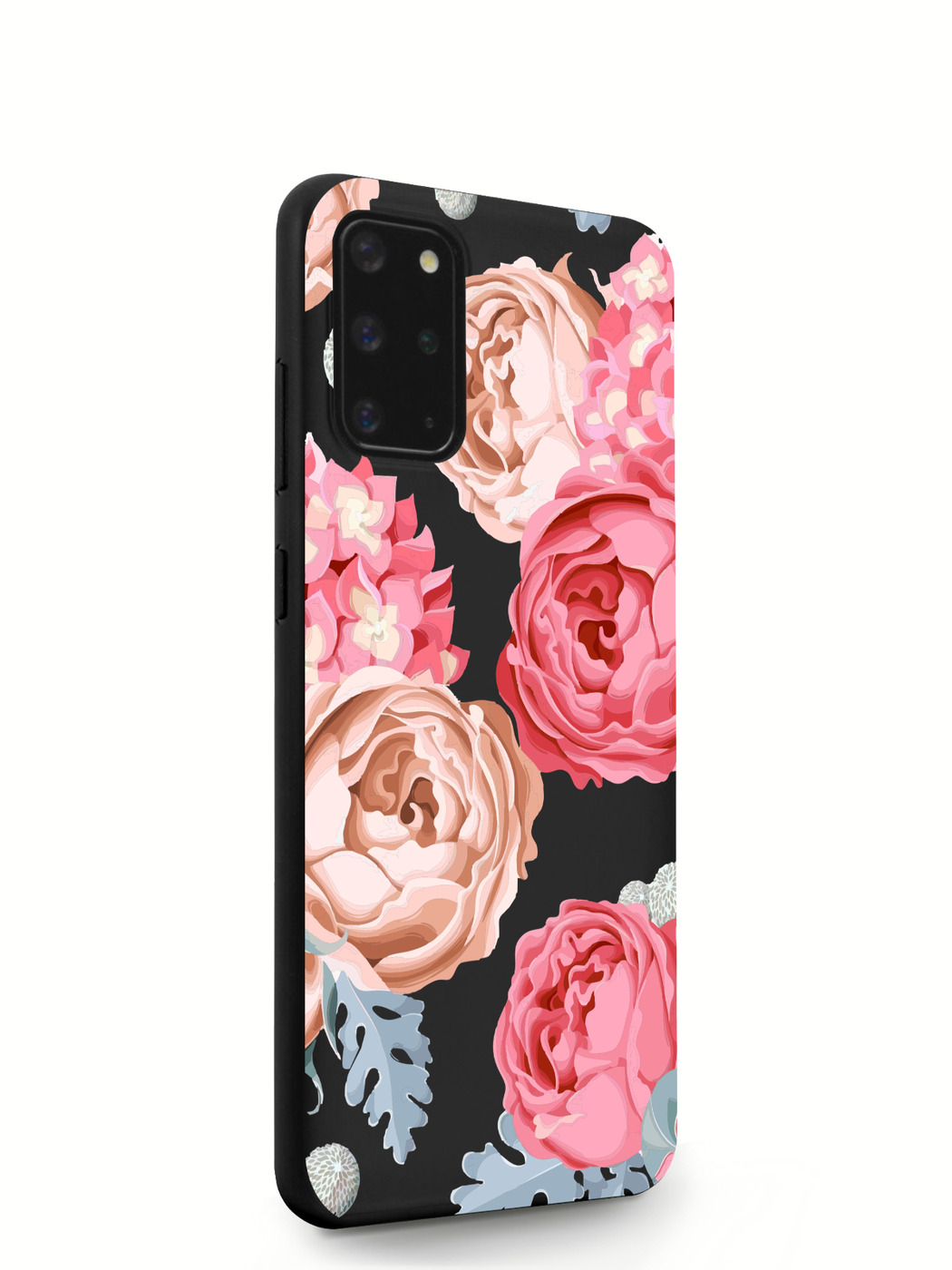 фото Чехол musthavecase для samsung galaxy s20+ пионы черный