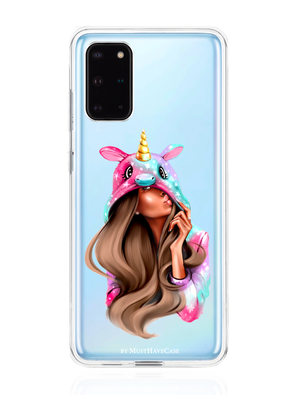 

Чехол MustHaveCase для Samsung Galaxy S20+ Единорог прозрачный, Samsung Galaxy S20+ Unicorn Girl+