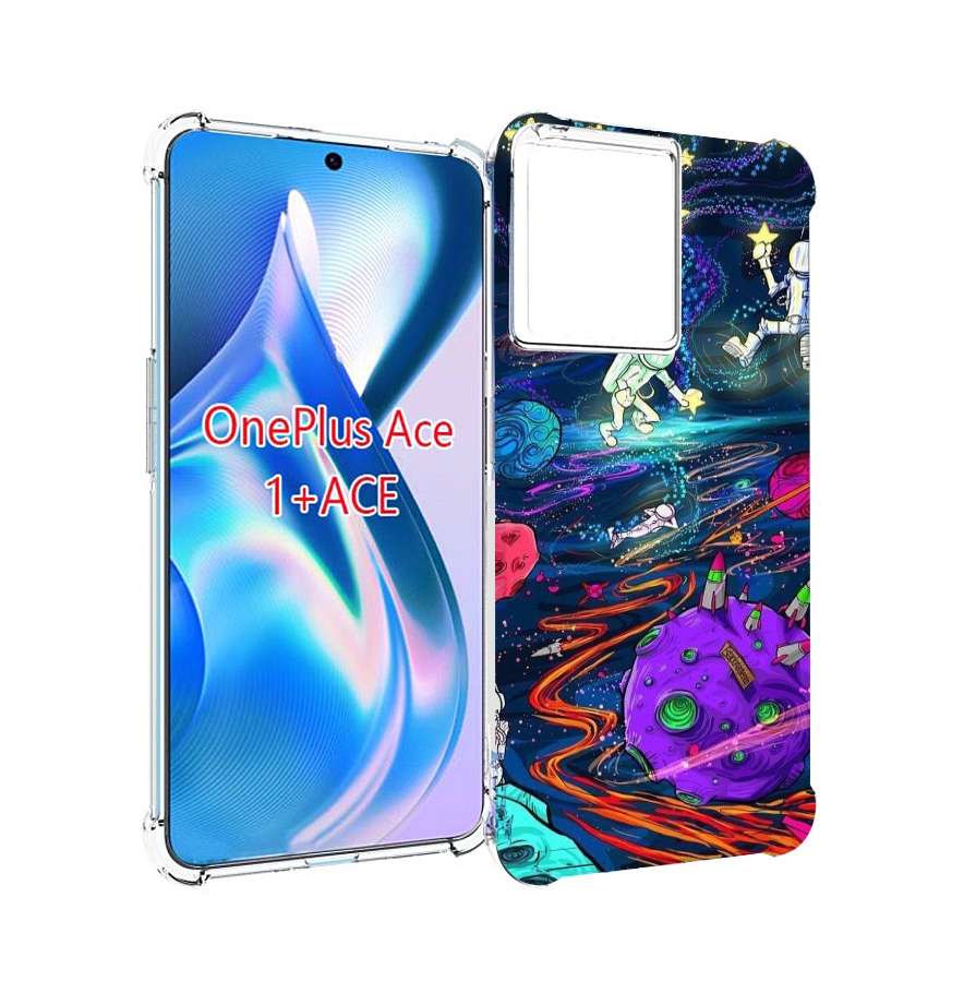 

Чехол MyPads красочный космос для OnePlus Ace, Прозрачный, Tocco