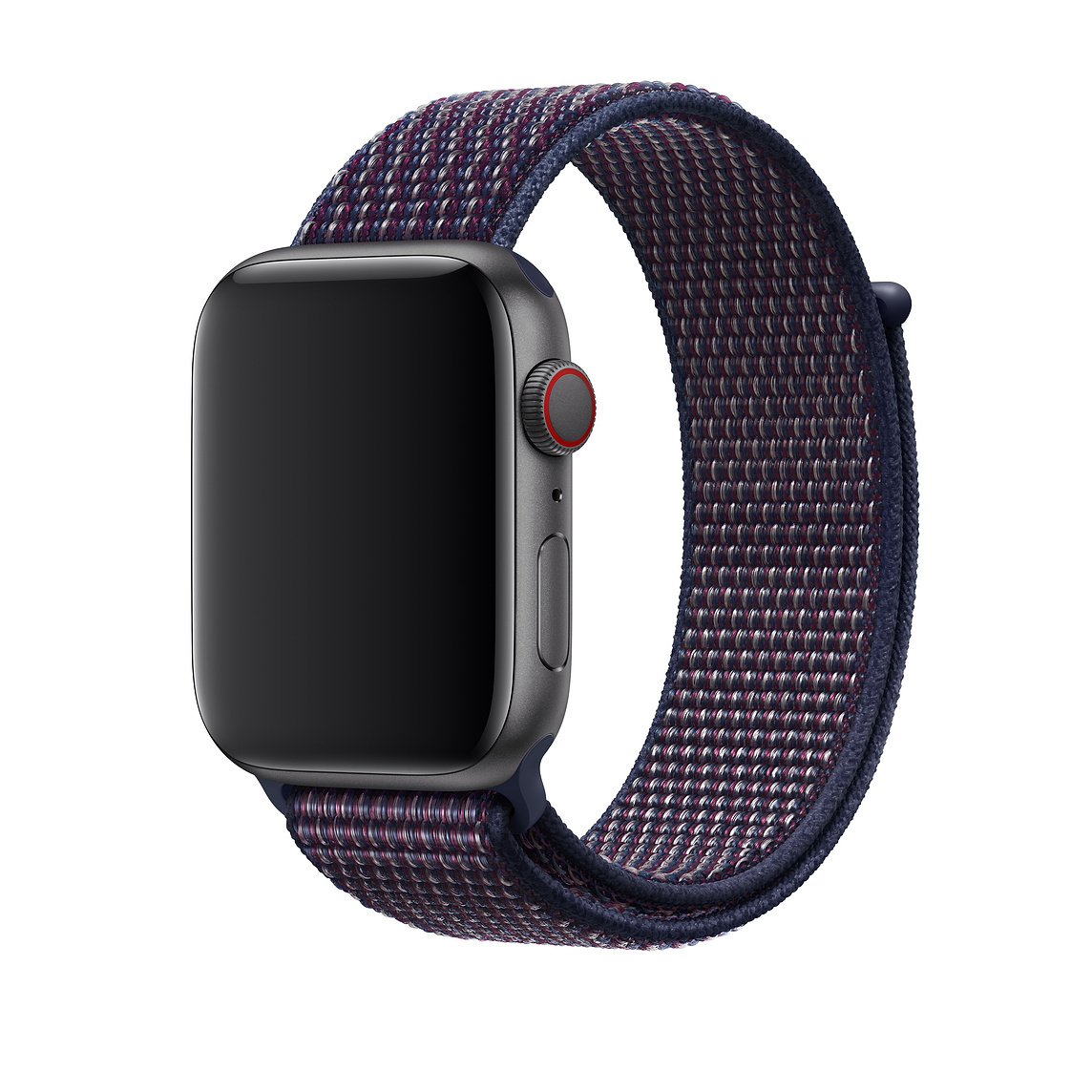 

Ремешок нейлоновый для Apple Watch 38/40мм (33), виноградно-синий, на липучке
