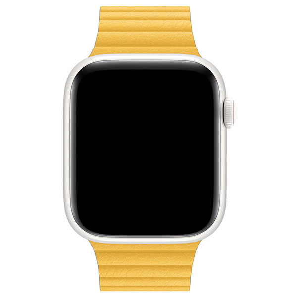 

Ремешок кожаный для Apple Watch 38/40мм (6), желтый, на магните