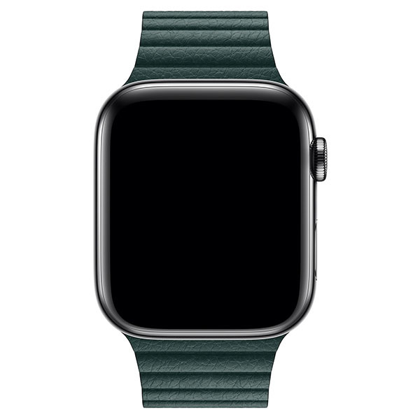 

Ремешок кожаный для Apple Watch 38/40мм (2), темно-зеленый, на магните