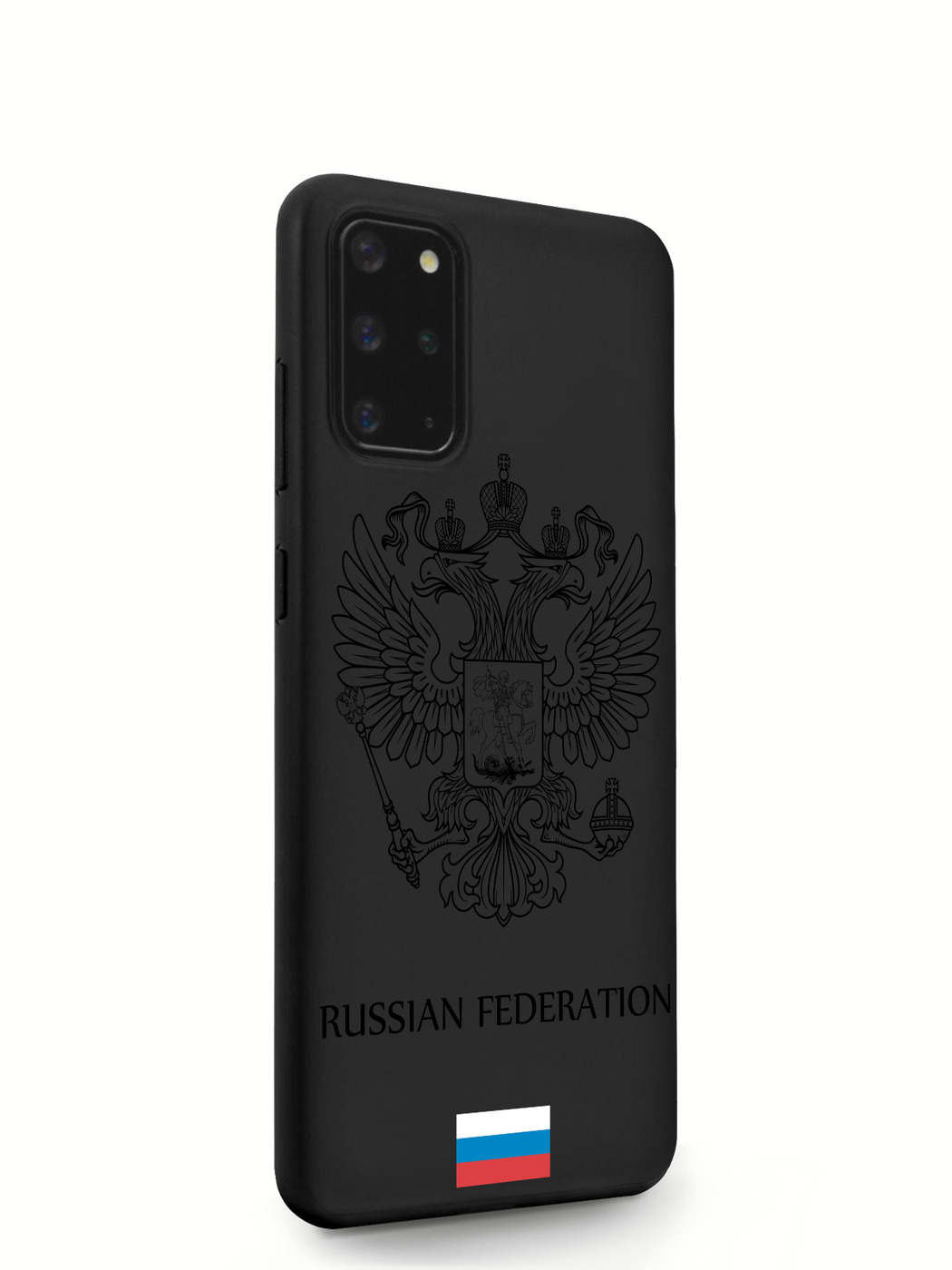 фото Чехол musthavecase для samsung galaxy s20+ черный лаковый герб россия черный