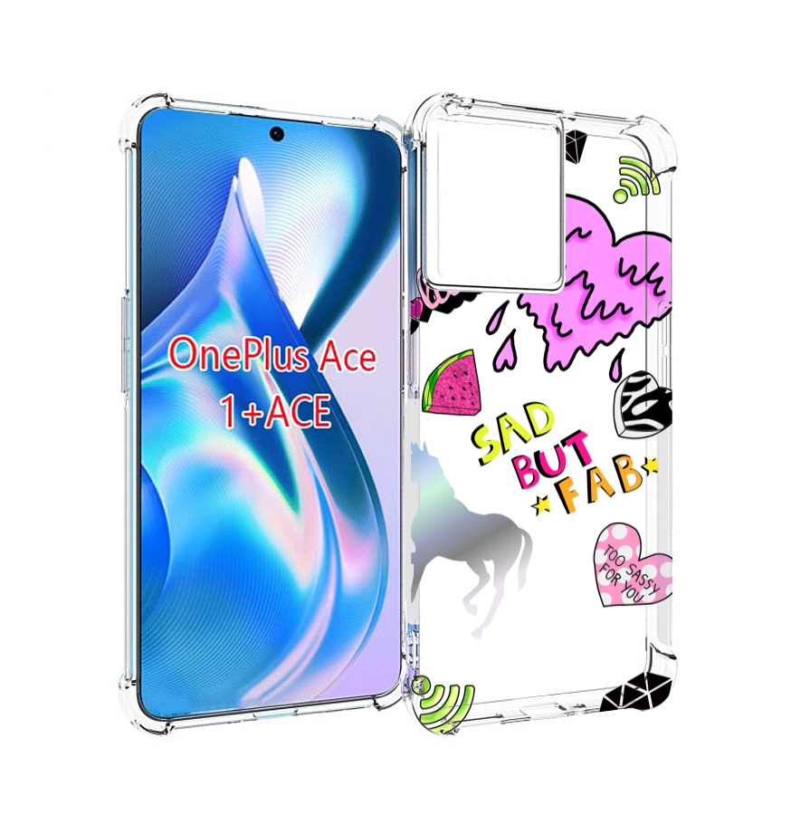 

Чехол MyPads красивые-смайлики для OnePlus Ace, Прозрачный, Tocco